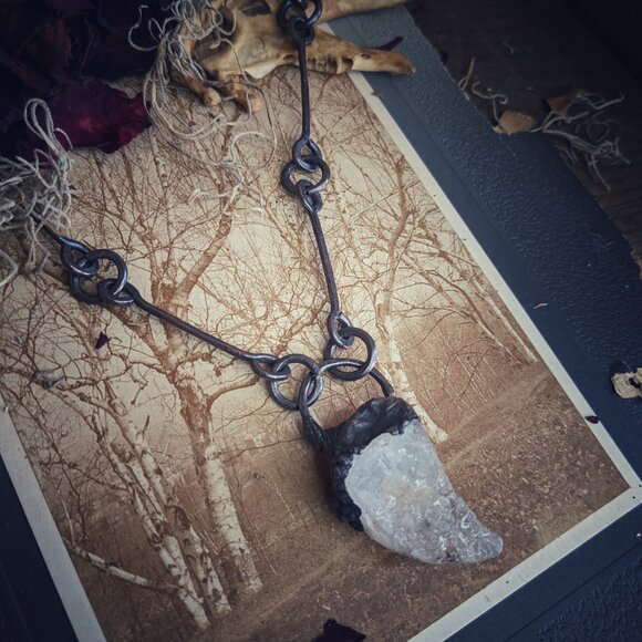 Quartz Electroformed Statement Necklace - Picture 5 of 5